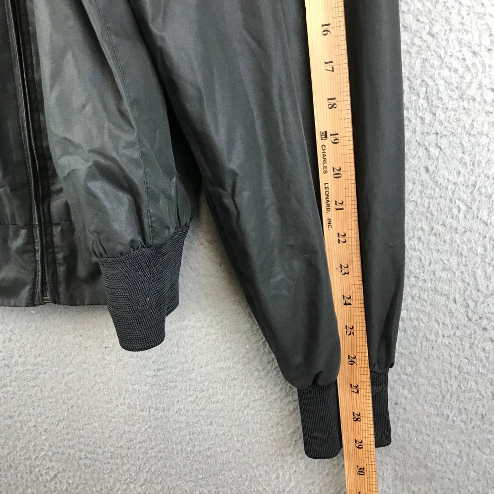 Members Only Jacket Mens Black Flight Bomber Zip Up XL - Picture 5 of 8